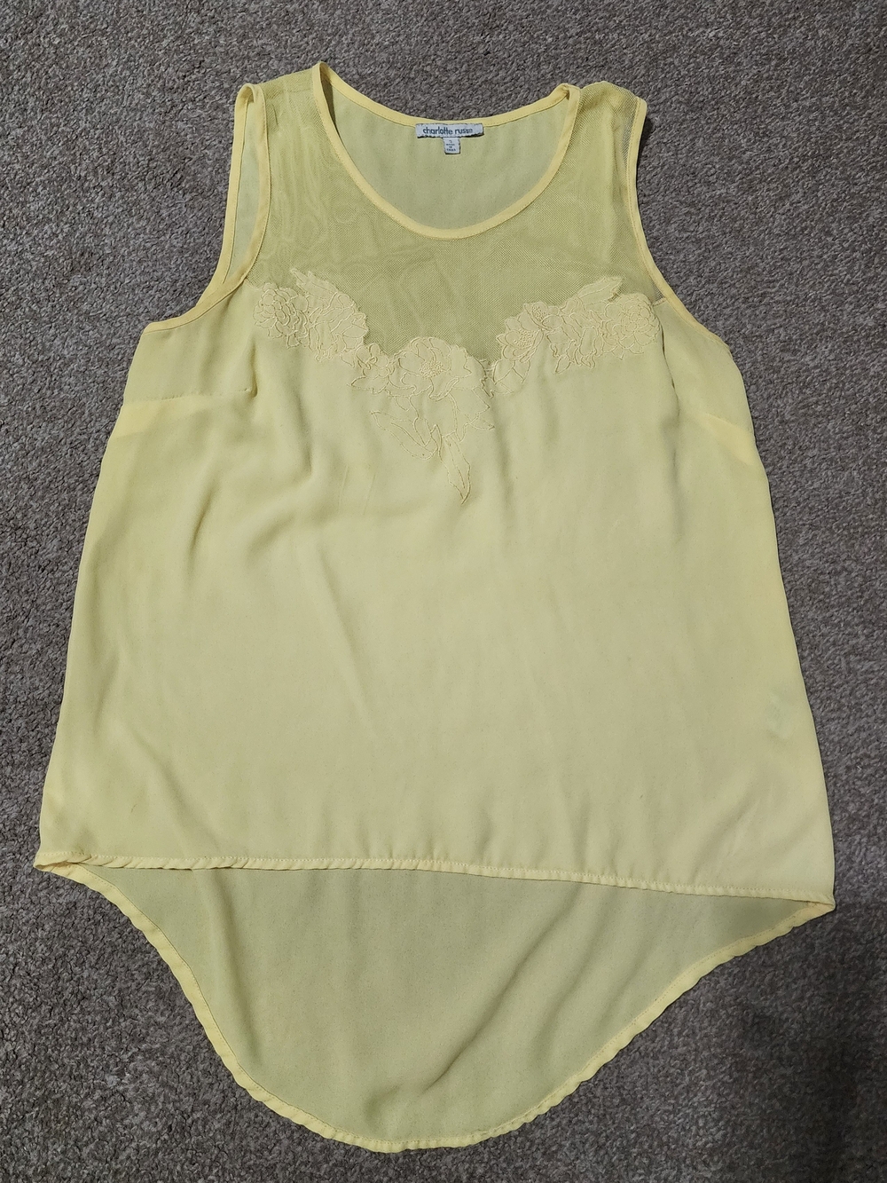 Charlotte Russe Yellow Tank Top